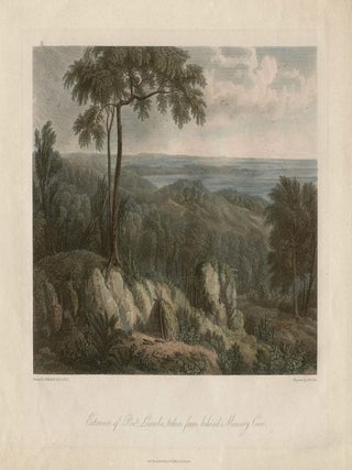 Entrance of Port Lincoln, taken from behind Memory Cove. John Pye after William Westall.