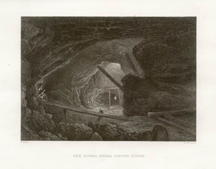 Item #1032 Burra Burra Copper Mines. A Willmore after John Skinner Prout.