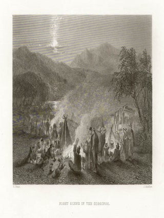 Item #1035 Night Scene at the Diggings. J Saddler after John Skinner Prout