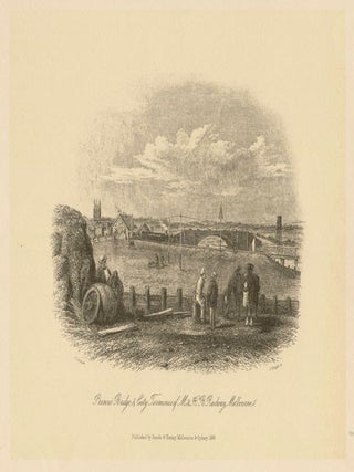Item #1075 Prince's Bridge and City Terminus of M & HR Railway, Melbourne. After James Tingle,...