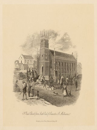 Item #1078 St Paul's Church from South end of Swanston Str, Melbourne. After James Tingle, after...
