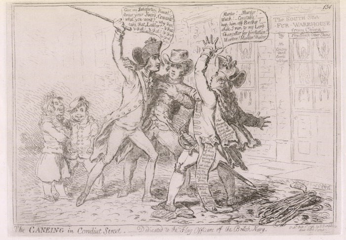 Gillray - The Caneing in Conduit Street | James Gillray