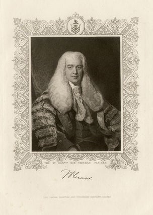 Item #114 The Rt Hon Sir Thomas Plumer. H Robinson after Sir Thomas Lawrence