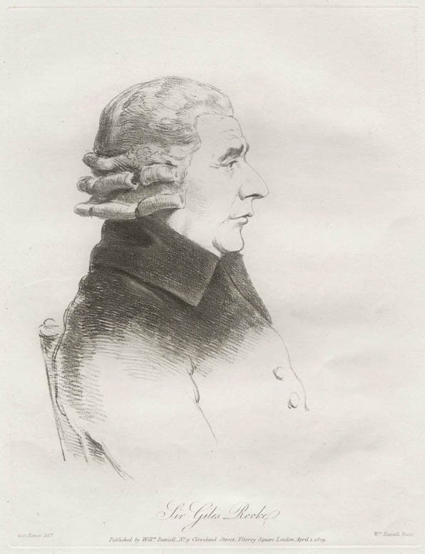 Item #115 Sir Giles Rooke. William Daniell RA after George Dance the Younger.