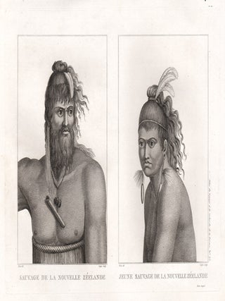 Item #1166 Sauvage de la Nouvelle Zeelande & Jeune Sauvage de la Nouvelle Zeelande. Jacques Louis...