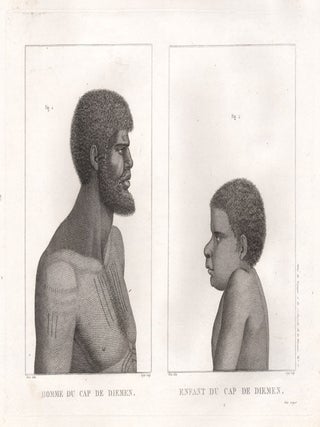 Item #1167 Homme du Cap de Diemen & Enfant du Cap de Diemen. Jacques Louis Copia, after Jean Piron