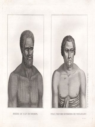 Item #1168 Homme du Cap de Diemen & Finau, Chief des Guerriers de Tongatabou. Dien, engraver