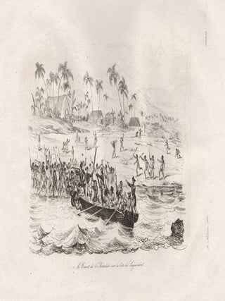 Item #1248 The rowing boat of the Astrolabe on the coast of Lakemba, Fiji. After Louis de Sainson