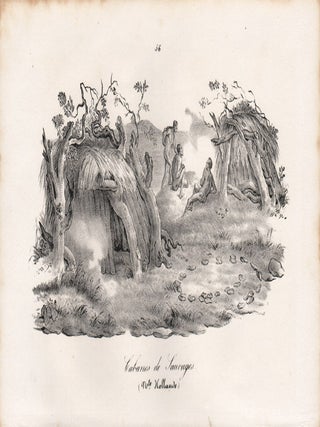 Item #1294 Cabanes de Sauvages (Nouvelle Hollande). After Jacques Arago
