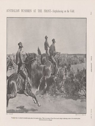 Item #1357 Australian Bushmen at the Front - Steeplechasing on the Veldt. After WB Wollen RI,...