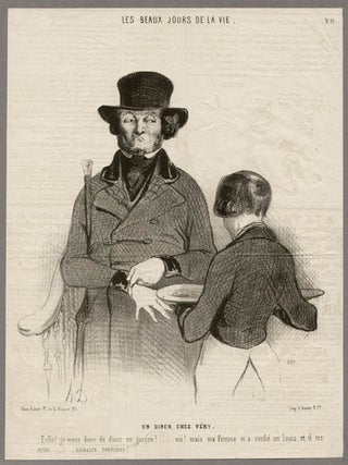 Item #173 Daumier - Un Diner Chez Very. Honore Daumier
