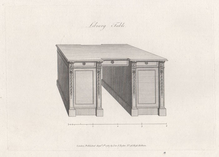Hepplewhite Library Table design | After George Hepplewhite