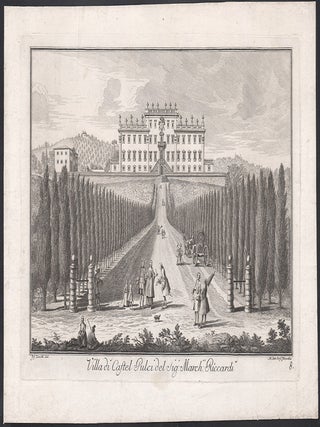 Item #2210 Villa di Castel Pulci del Signor Marchese Riccardi. Filippo Morghen, after Giuseppe...