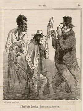 Item #222 American Civil War cartoons from Le Charivari. Cham - Amedee-Charles-Henri