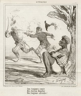 Item #223 American Civil War cartoons from Le Charivari. Alfred-Henri Darjou