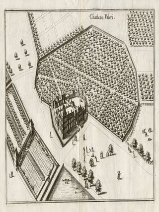 Item #2240 Chateau Valeri. Matthaeus Merian, artist and engraver
