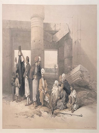 Item #2310 Entrance to the Temple of Amun, Thebes, Egypt. Louis Haghe, after David Roberts RA
