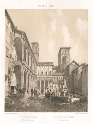 Item #2356 Cortile del Palazzo di Venezia. Eugene Ciceri after Felix Benoist., Bayot