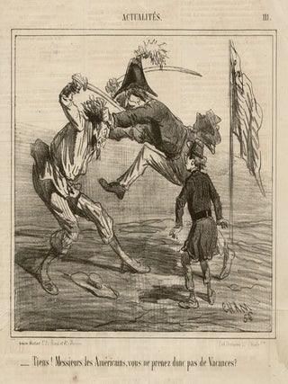 Item #236 American Civil War cartoons from Le Charivari. Cham - Amedee-Charles-Henri