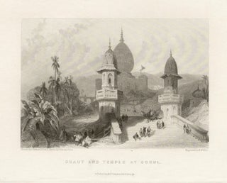 Item #2377 India - Ghaut and Temple at Gokul. R Wallis after David Roberts, Thomas Bacon FSA