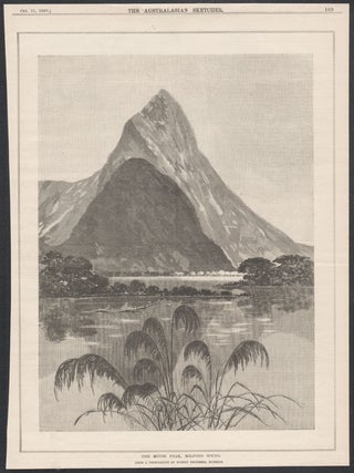Item #2466 The Mitre Peak, Milford Sound (New Zealand). The Australasian Sketcher