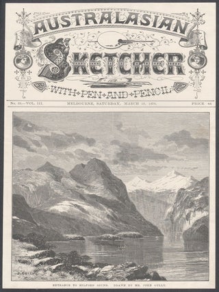 Item #2467 Entrance to Milford Sound (New Zealand). The Australasian Sketcher