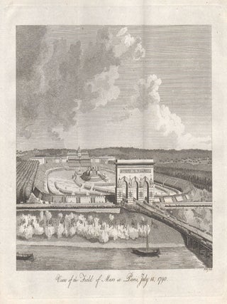 Item #2516 View of the Field of Mars at Paris, July 14, 1790. J Cary, engraver