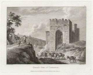 Item #2699 Queen's Gate, at Caernarvon. William Watts, William Angus after Paul Sandby