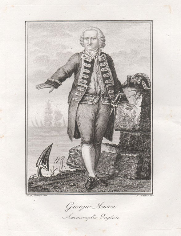 Item #2730 George Anson. Luigi Rados after Jean Bosio.