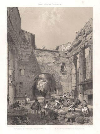 Item #2793 Portico of Octavia and Fish market. Eugene Ciceri after Felix Benoist, Bayot