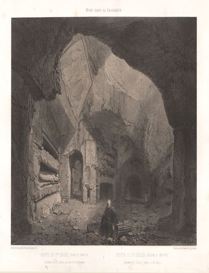 Item #2817 Crypt of St Cecilia, Virgin and Martyr. Sabatier after Felix Benoist, Bayot.