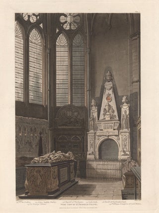 Item #2875 West View of St Nicholas Chapel (Westminster Abbey). John Bluck after Auguste Pugin,...