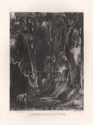 Item #3012 A Dell, Helmingham Park, Suffolk. David Lucas, after John Constable