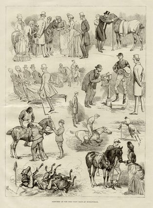 Item #302 Sketches at the Polo Pony Race at Hurlingham. AC Corbould