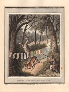 Item #305 German Deer Shooting with Decoy. Mathew Dubourg, after Samuel Howitt