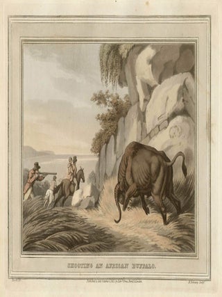 Item #307 Shooting An African Buffalo. Mathew Dubourg, after Samuel Howitt