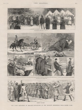 Item #3216 The Land Agitation in Ireland - Departure of the Boycott Expedition from Lough Mask....