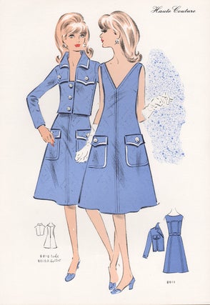 Item #3274 1970s French Fashion Design. Haute Couture