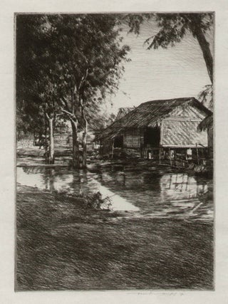 Item #3380 Menpes - Burmese Village. Mortimer L. Menpes