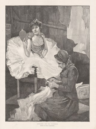 Item #3394 Preparing for the Pantomime. P Naumann after Adolphe Birkenruth