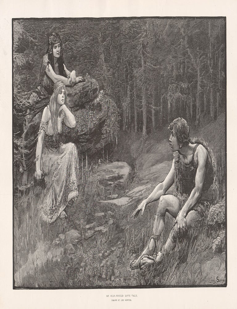 Item #3413 An Old World Love Tale. After Amy Sawyer.