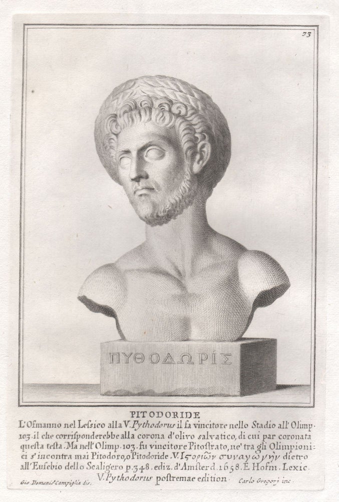 Item #3810 Pitodoride (Pitodorida or Pitodorides of Pontus). Carlo Gregori after Giovanni Domenico Campiglia.