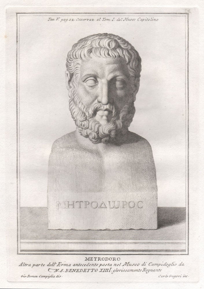 Item #3813 Metrodoro (Metrodorus). Carlo Gregori after Giovanni Domenico Campiglia.