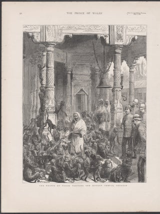 The Prince of Wales Visiting the Monkey Temple, Benares (India)