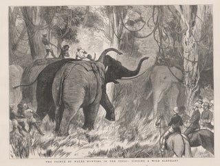 Item #4068 The Prince of Wales Hunting in the Terai : Binding a Wild Elephant (India). The Graphic
