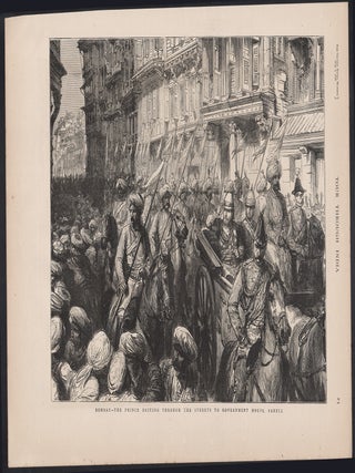 Bombay - The Prince Driving through the streets to Government house, Parell (India)