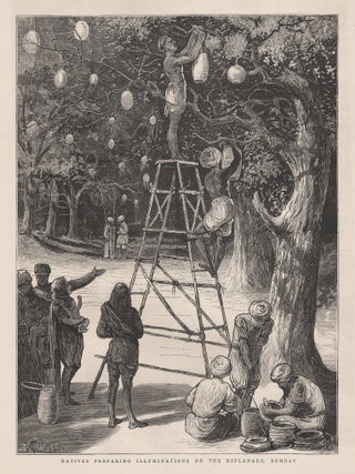 Item #4070 Natives preparing illuminations on the esplanade, Bombay (India). The Graphic
