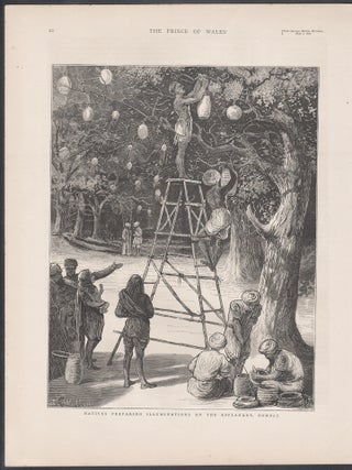Natives preparing illuminations on the esplanade, Bombay (India)