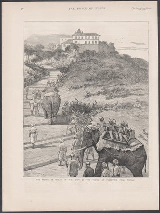 The Prince of Wales on the road to the Temple of Parbuttee, near Poonah (India)