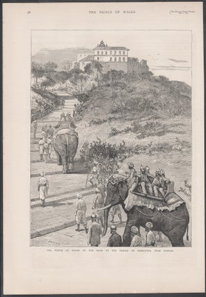 The Prince of Wales on the road to the Temple of Parbuttee, near Poonah (India)